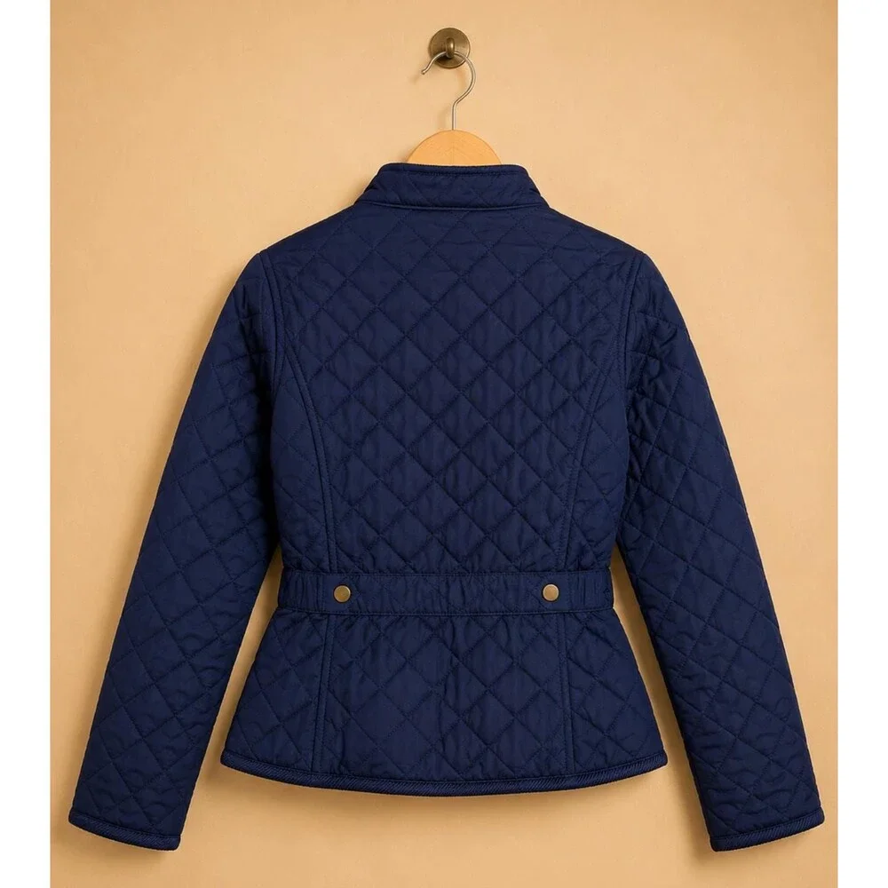 Ralph Lauren Girls Quilted Jacket Navy Blue Size Large 12-14 Youth Lightweight
